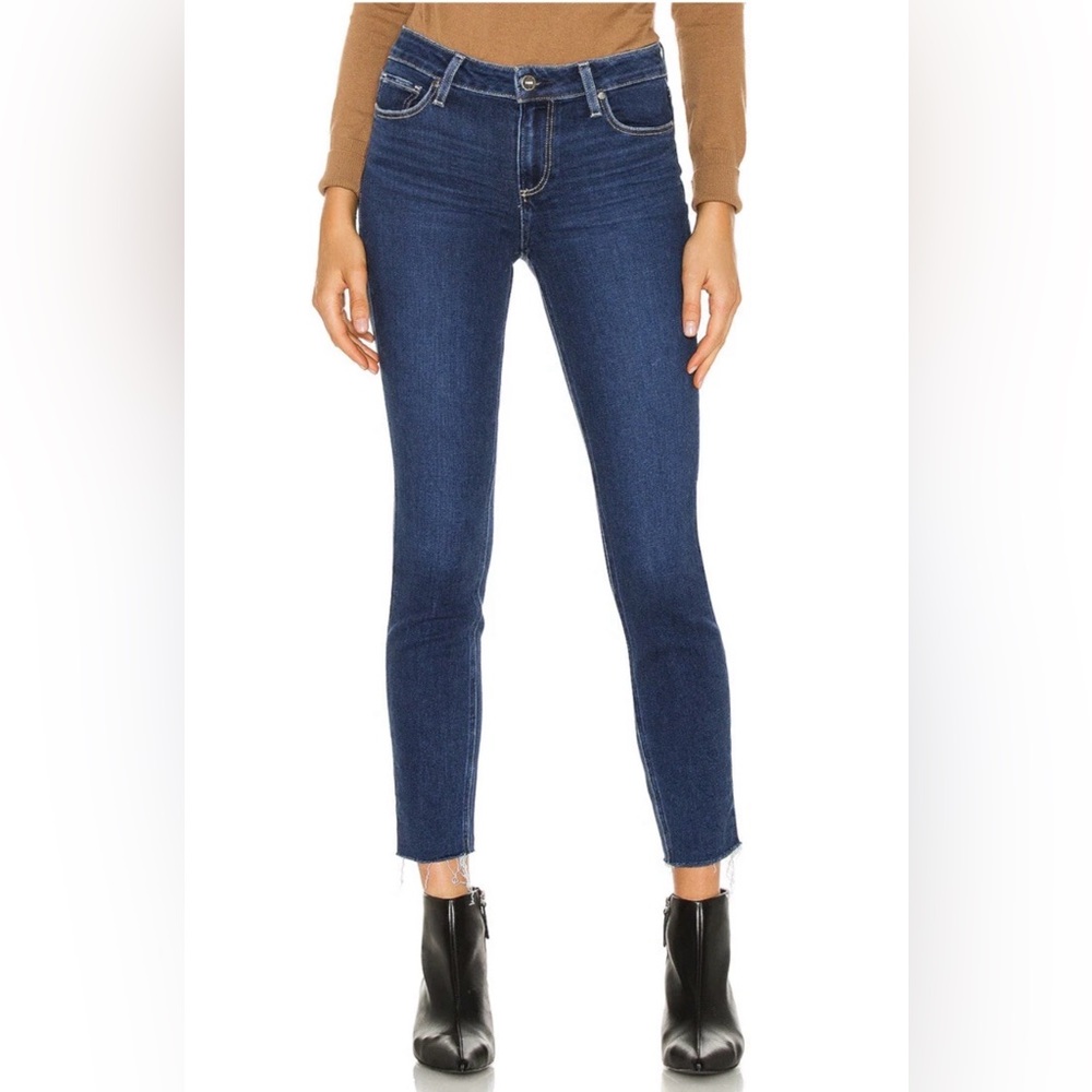 PAIGE Verdugo Ankle Dark Wash Jeans 29 Cropped, slim chic vibe timeless staple
